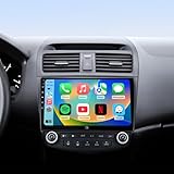 10.2'' Car Radio Stereo for Honda Accord 7th 2003 2004 2005 2006 2007 2+64G/5G WiFi/IPS HD Touch Screen/Wireless CarPlay/Android Auto/GPS FM/SWC Bluetooth/1080P Backup Camera
