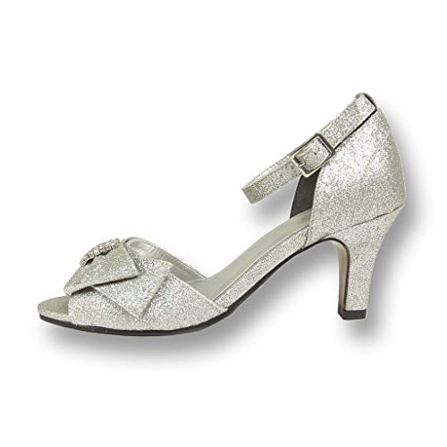 Floral Elisa Women Wide Width Evening Dress Shoes for Wedding, Prom, Dinner - Image 4