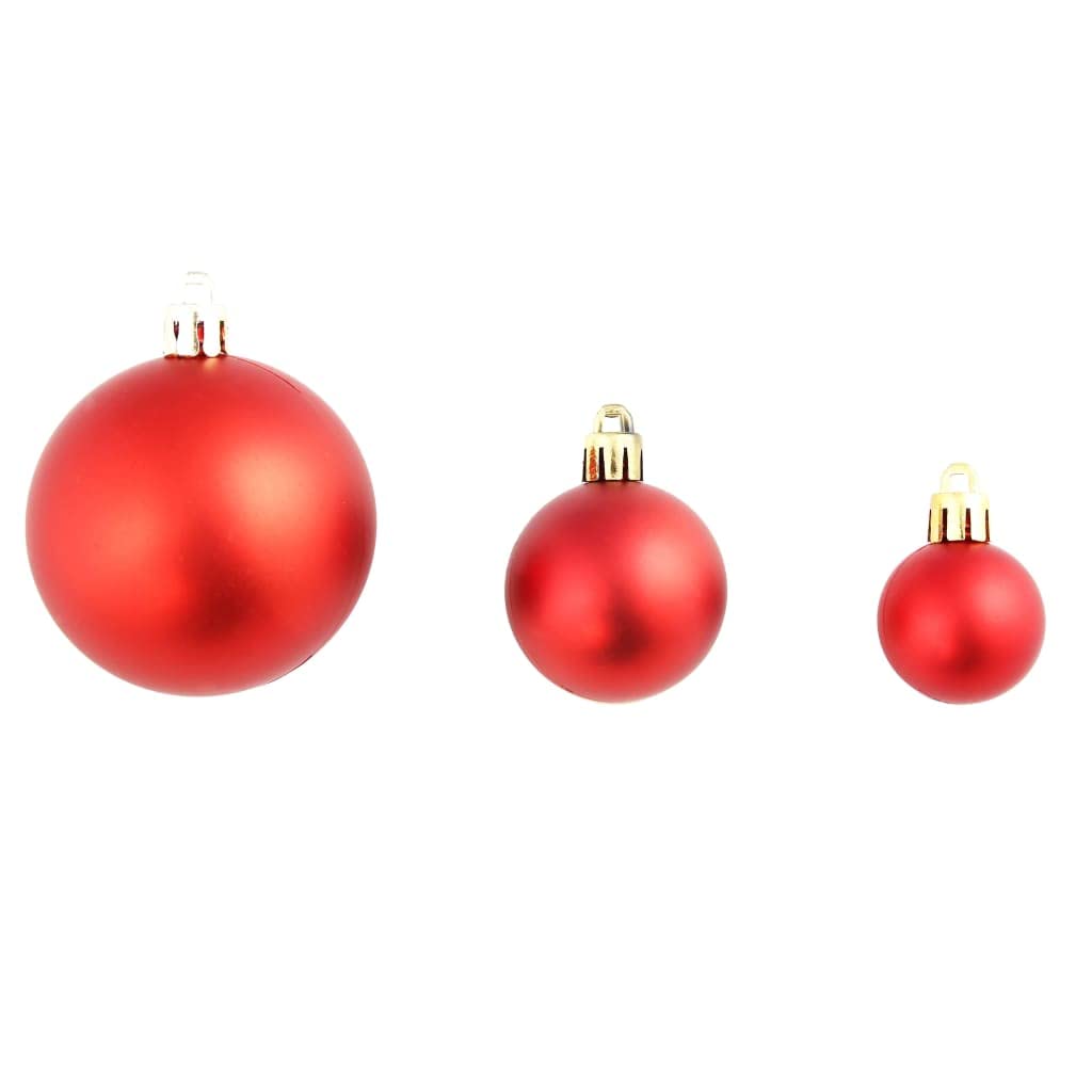 SePkus Weihnachtsbaum-Hängekugeln, 100-teiliges Weihnachtskugel-Set, 3/4/6 cm, rotes Weihnachtsbaumschmuck-Set oder Weihnachtsbaum, Zuhause, Haus, Bar, Party