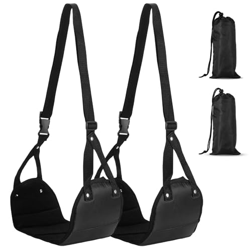 Reposapiés para avión, 2 Piezas Reposapiés Portátil de Viaje, Hamaca Reposapiés Ajustable para Vuelo, accesorios de viaje de avión, para Oficina Dormitorio Avión Evitar Proporciona Relajación