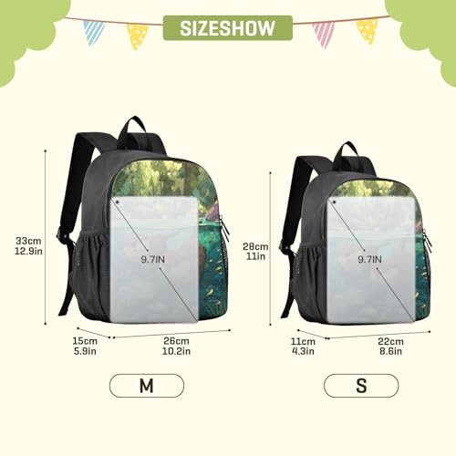 RunningBear Otters Fishes Teal Kids Backpack for Boys Girls Lightweight Nursery Travel Bag for Travel2