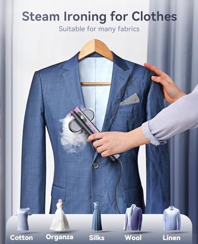 Jack & Rose Travel Steamer for Clothes,100-220V Portable Steamer,15s Heat Up,Steamer & Iron 2 In 1, Travel Size Garment Steamer,Large Ceramic Heat Panel,for Global & Europe Traveling - 4