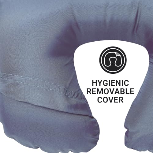 Almohada Inflable de Viaje Azul Ergónomica miniatura 3