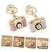 Didiseaon 2pcs Rhinestone Camera Keychain Cute Bag Charm for Car Keys Backpack Fashionable Hanging Decoration Unique Lightweight Accessory
