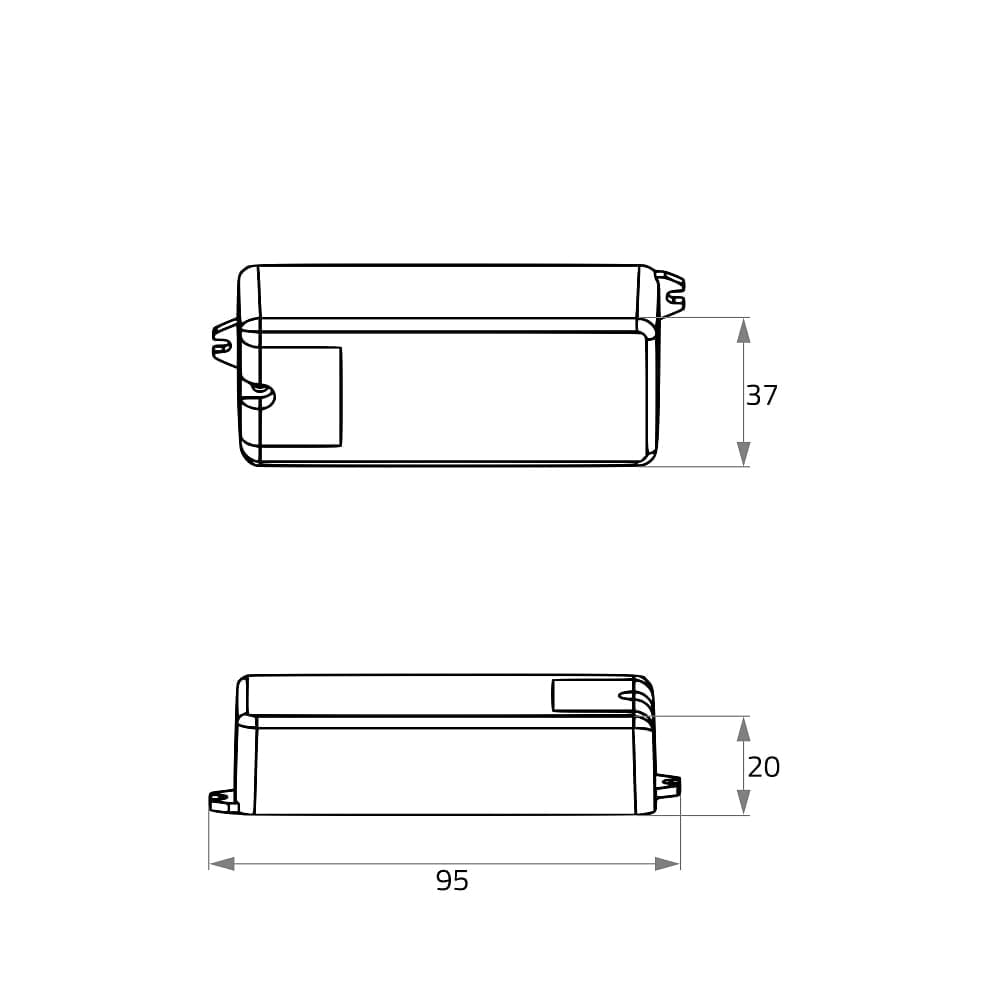 Rutec LED-Dimmer, blau, 37x95x20 mm