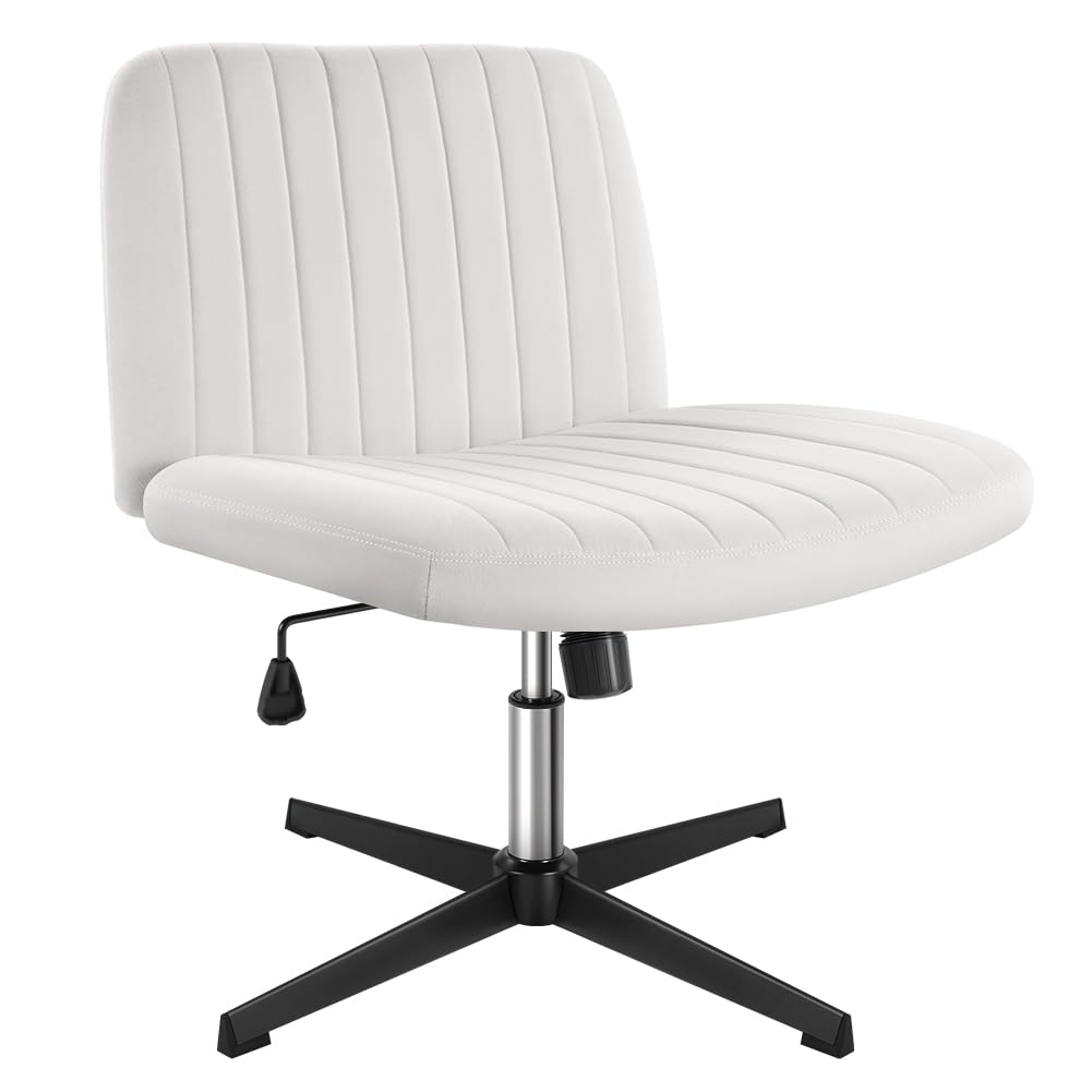 Amazon.com: BFTOU White Criss Cross Chair No Wheels Height