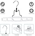 Quality Hangers 10 Pack Premium Skirt Hangers - Thin Space Saving Pant Hangers Set with Clamp, Shorts Hangers with Heavy Duty Locking Clasp, Multipurpose Jean Hangers Set - White