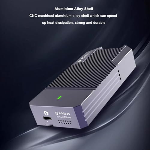 Caja externa Zyyini para SSD M.2 NVMe 2280 4TB USB 40Gbps miniatura 5
