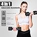 Sportneer Verstellbare Hanteln Frauen Set – Kurzhanteln 2er Set (0,9–2,3 kg pro Hantel), 4-in-1 Hanteln Set mit rutschfestem TPU-Griff,Dumbbell Set für Home Gym, Fitness & Krafttraining (Schwarz)