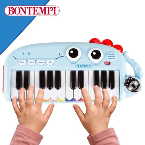 Miniatura 5 de Colorbaby Bontempi Piano Infantil Electrónico 24 Teclas Con Luces, Sonidos, Melodías, Botones Y Diseño Seguro Con Carita Sonriente, Para Iniciar A Los Más Pequeños En La Música Desde 18 Meses 39213