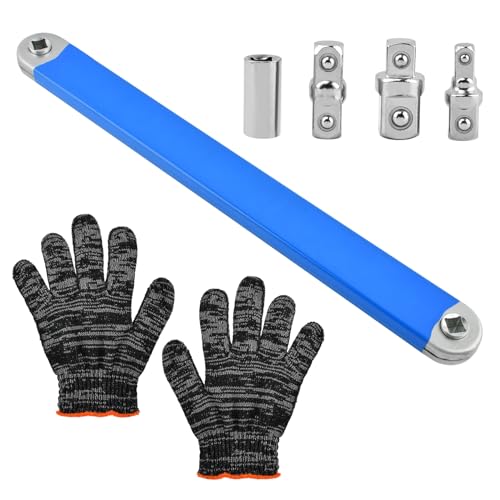 Olnverath Offset Extension Wrench, Impact Ready Socket Wrench Extender Tool with Versatile 1/4