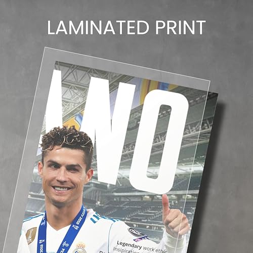 Image of Posternet Football Legend Inspired Wall Poster Set of 3 | 12 x 18 Inch Premium 170 GSM Posters | Sports Wall Art for Bedroom, Gaming Room, Office & Gym Decor | Modern Athlete Inspired Room Decoration