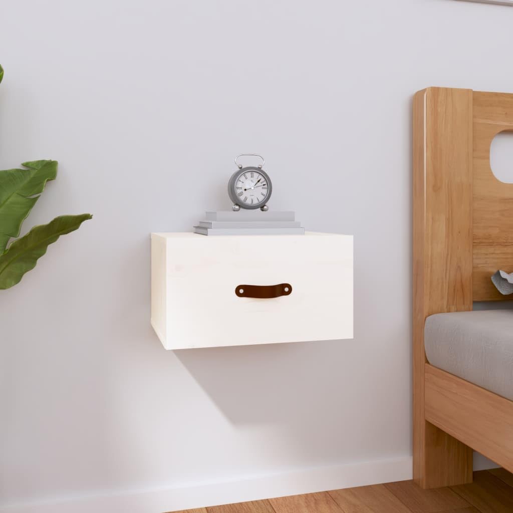 Table de chevet murale blanche pour ranger les petits espaces