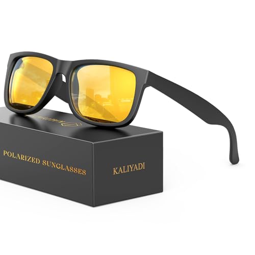 Image of KALIYADI Sunglasses-Men Polarized-Sunglasses for Men: Classic Sun Glasses for Driving Fishing Golf with UV400 Protection