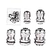 LIFKOME Waterproof Cable Gland Set 5pcs Copper Plated Nickel for Lighting Industrial Use