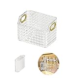 Gidary Cosmetics Makeup Organizer,Clear Diamond Crystal Makeup Organizer,skincare organizers,for Vanity Decor,Bathroom Countertops,Desk Storage Container,Cosmetic Display cases (White)