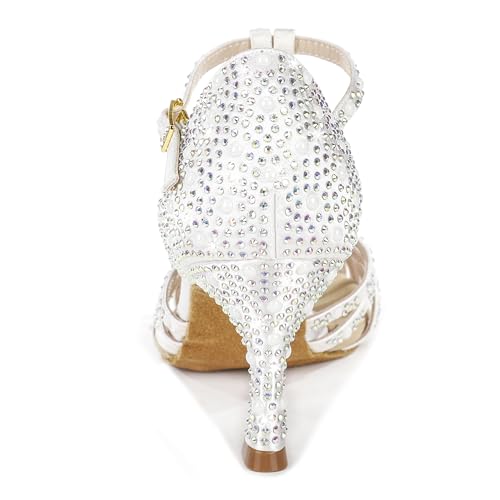 Latinsoul Y205-34 Women's Crystal Embellished Latin Dance High Heel Shoes - Stylish Design Adjustable Ankle Strap Dance Shoes3