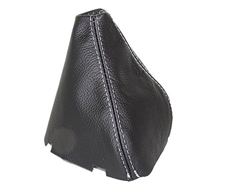 The Tuning-Shop Ltd Shift Boot Compatible with Mercedes SLK R170 FL Leather Various Stitching Colour Available (White Stitch)