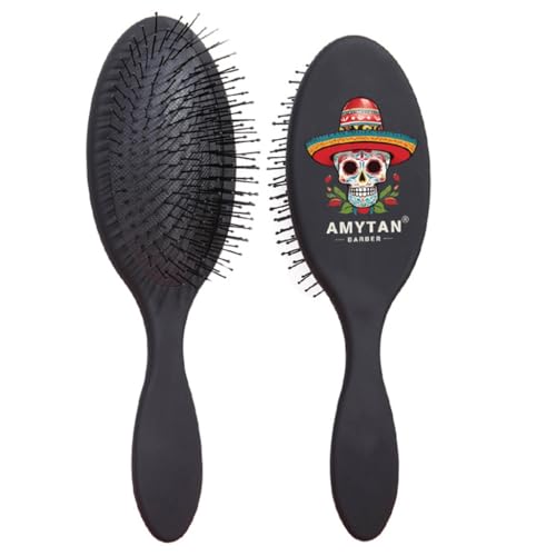 多機能ハロウィンヘアブラシ マッサージ機能付き 女性と男性用 快適なヘアスタイリングツール