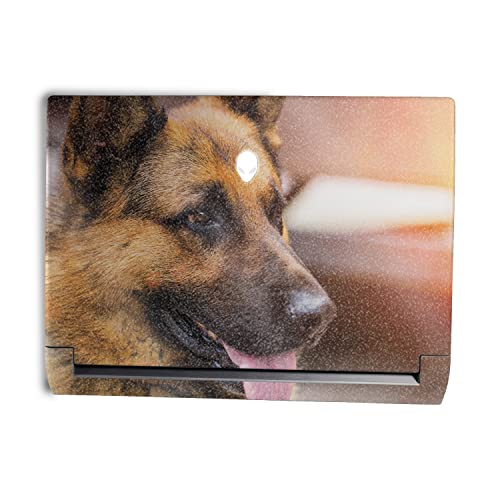 MightySkins Glossy Glitter Skin Compatible With Alienware M15 R7 (2022) Full Wrap Kit - German Shepherd | Protective Durable High-Gloss Glitter Finish | Easy To Apply & Change Styles | Made in the USA