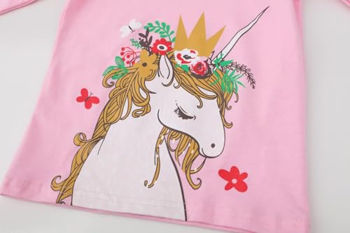 Image of Toddler Girl Long Sleeve T-Shirts Kids Cotton Fall Top 2-7 Years
