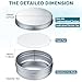 Honeydak 100 Pack 4 oz Aluminum Tins with Lids Metal Containers Screw Top Round Tin Cans for Cosmetic Lip Balm DIY Salves Candles Wax(Silver)