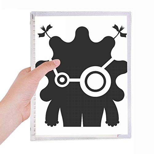 Carnet à spirales rechargeable grand format avec couverture monstre et alien