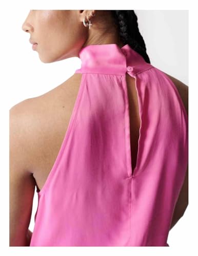 Salsa top halter satinado ideal para cenas y eventos de noche 5