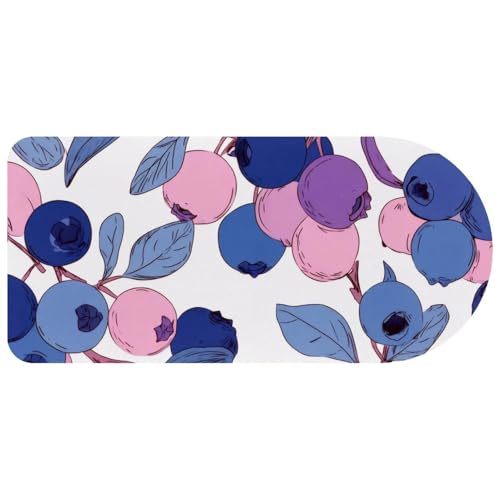Tapis de souris de jeu grand format motif bleuets protecteur bureau étendu clavier ordinateur