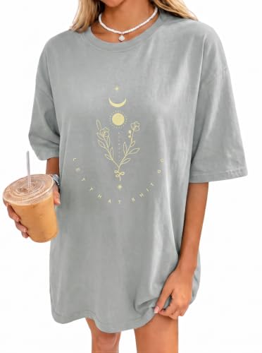 Image of Remidoo Oversized Graphic Tshirts for Women Casual Loose Fit Short Sleeve Tee
