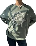 Giftifymama Sweatshirts für Schwangere Pflege Stillshirt Umstandstop Langarm Umstandsmode Stillkleidung für Stillen Grün M