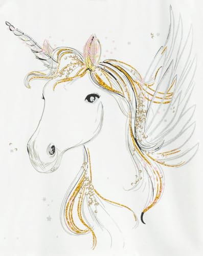 Image of Toddler Baby Girl Short Sleeve Giraffe T-Shirt Ruffle Sleeve Cotton Unicorn Tank Tops Tee