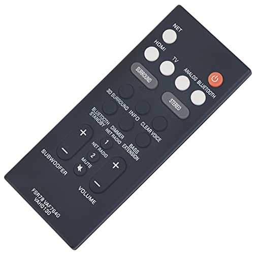 VINABTY FSR78 VAF7640 VAH0130 Replacement Remote Control Compatible with Yamaha Soundbar ATS-1060 ATS-1070 ATS-2070 YAS-106 YAS-107 YAS-207 YAS-CU207 NS-WSW42 YAS-108 ATS-1080 YAS-408 YAS106 ATS-4080 - Image 2