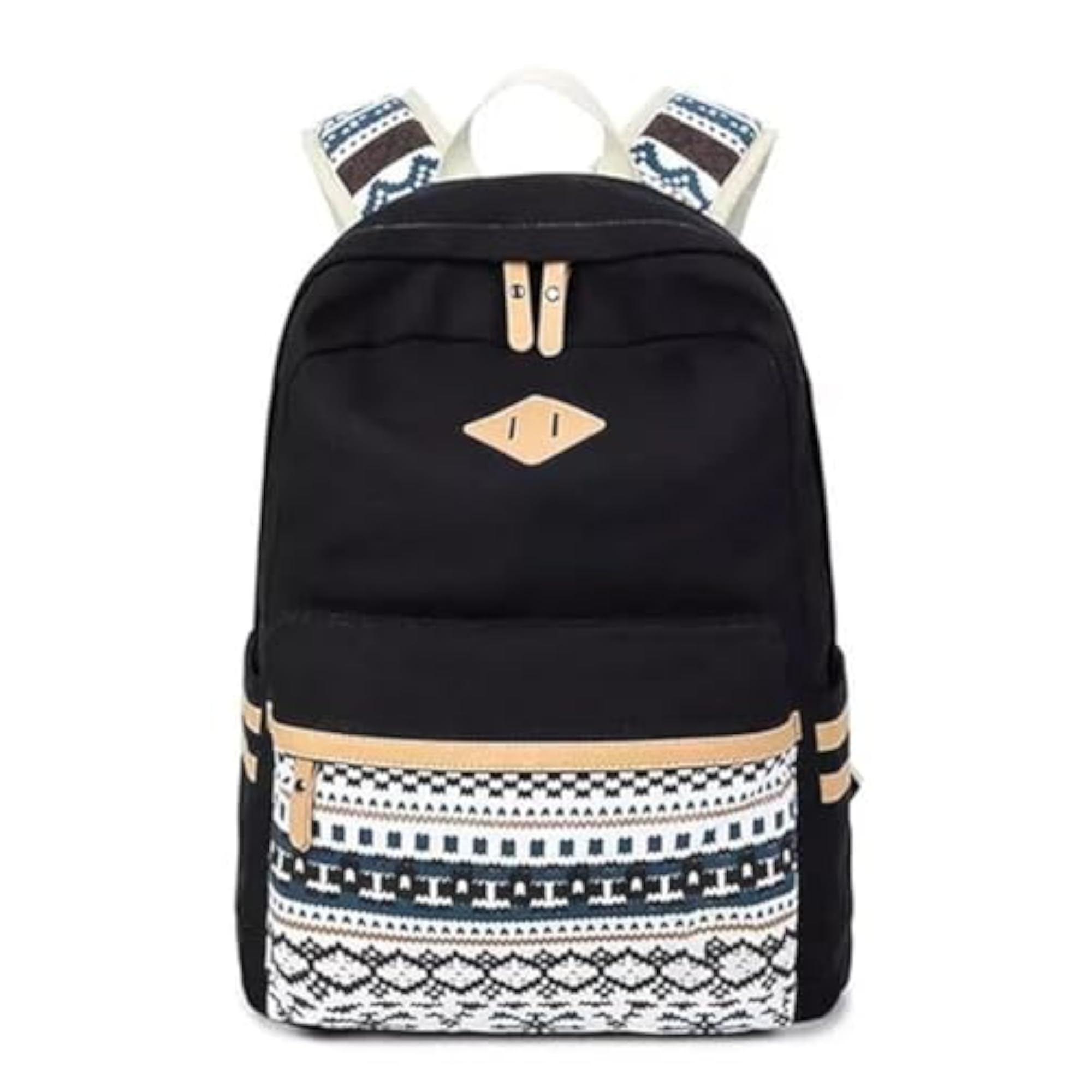 Tribal Print Canvas Backpack for Women & Girls