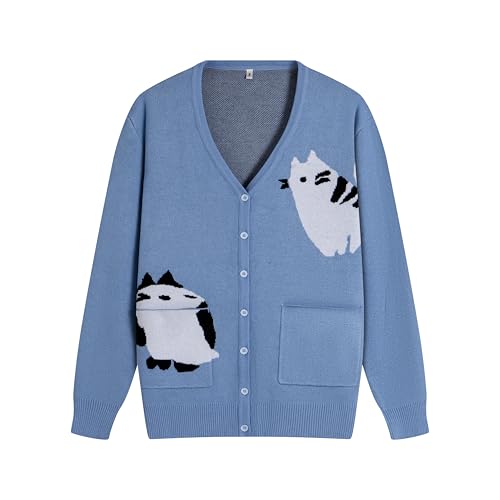 Image of TASAMO Women's Lightweight Button Down Cardigan Sweaters Long Sleeve Classic V Neck Knit Soft Shrugs with Pocket