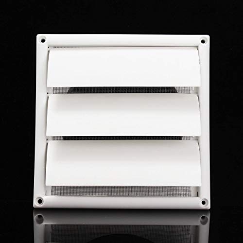 Rejilla de ventilación plástica blanca para pared, cubierta 200x200x40mm para conductos, calefacción y ventilación miniatura 5