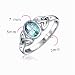 Imagen de Bling Jewelry Anillo De Nudo Trinitario Triquetra De Topacio Azul Celta Para Mujer Adolescente Anillo De Banda Delgada