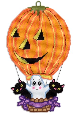 Hot Air Pumpkin Plastic Canvas Wall DÃ©cor Kit