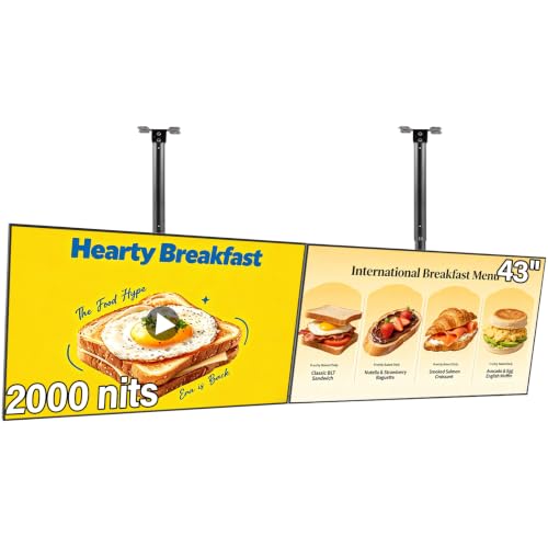 Image of 43inch Digital Signage Display, 4K 2000nits Brightness Advertising Display