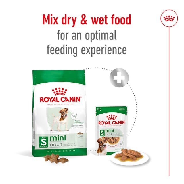 Royal Canin Mini Adult | 2 kg | Alleinfuttermittel für Hunde Kleiner Rassen | Omega -3 Fettsäuren für Haut und Fell | Abgestimmter Energiegehalt und angepasste Krokettengröße