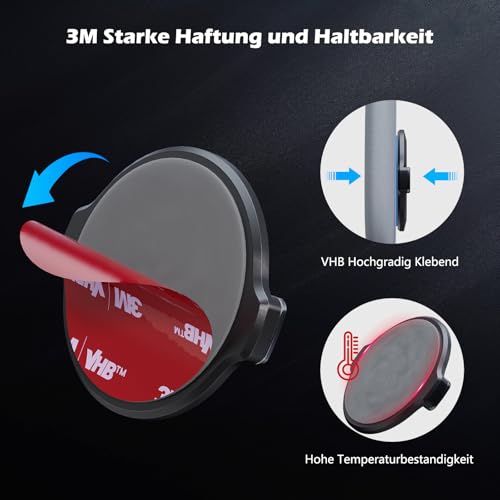 ALAFLY Magnetische Halterung für OOONO CO-Driver NO2, Metall Super Klebepad für Sonnenblende, Armaturenbrett, Glatte Oberfläche für alle Autos