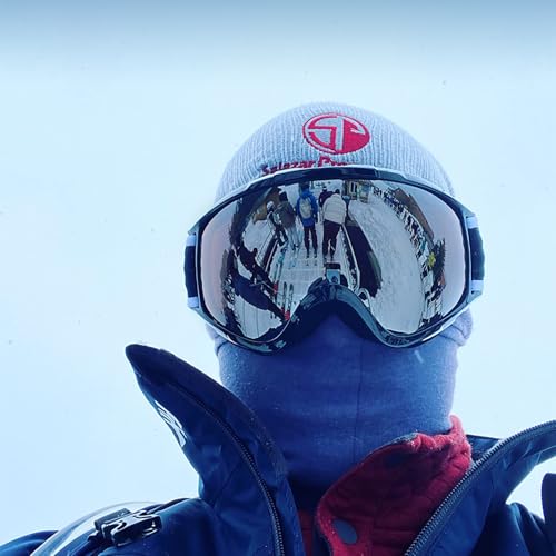 Image of findway Ski Goggles OTG - Over Glasses Snow /Snowboard Goggles for Men, Women & Youth - 100% UV Protection