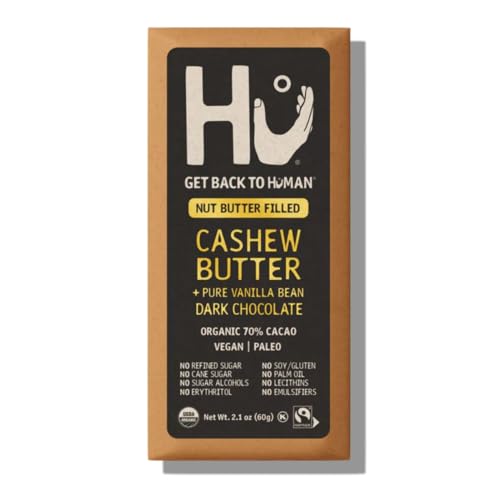 HU KITCHEN Cashew Vanilla Chocolate Bar, 2.1 OZ
