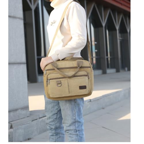 Mochila Lateral Pasta Carteiro Bolsa Transversal Masculina Feminina (Marrom)