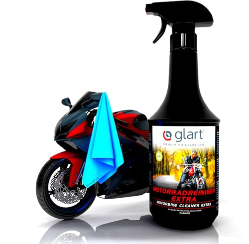 Glart 451MR professional motorcycle cleaner complete cleaner motorbike cleaner set 1,000 ml incl. microfiber cloth 40x40 cm acid-free cleaning and care for motorcycle scooters