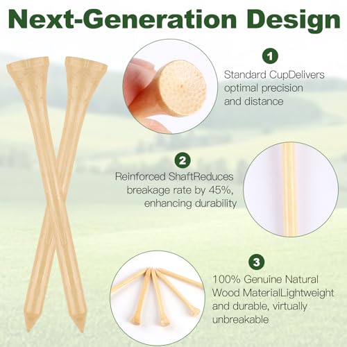 Guirnd Bamboo Golf Tees 150PCS