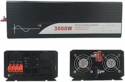 QCYP Pure sine wave solar power inverter 3000w 12V / 24V DC to AC 120V / 220V with solar controller with bypass,3000W,12V/240 V