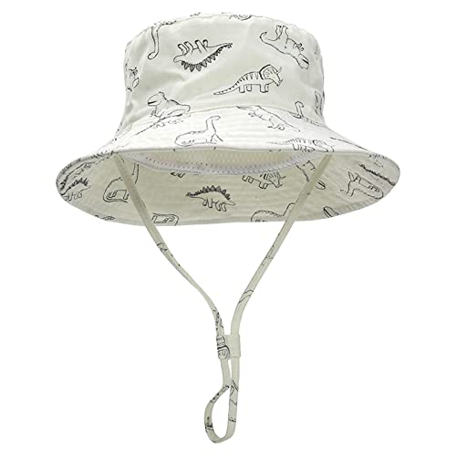 Générique Chapeau Bebe,Toddler Bucket Hat Cartoon Caps Dinosaur Boys Hat Wide Brim Outdoor Play for Boy and Girl