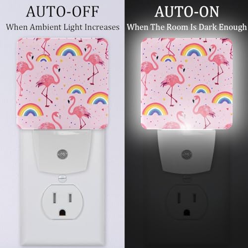 Lámpara nocturna LED con sensor 2 piezas rosa flamenco miniatura 2
