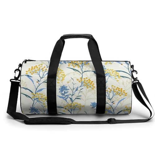 Sac de voyage 45cm jaune à fleurs pour éviter les bagages encombrants
